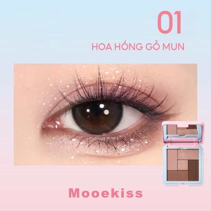 Mooekiss Bảng mắt 5 màu thay lõi (bản hồng xanh) - 01