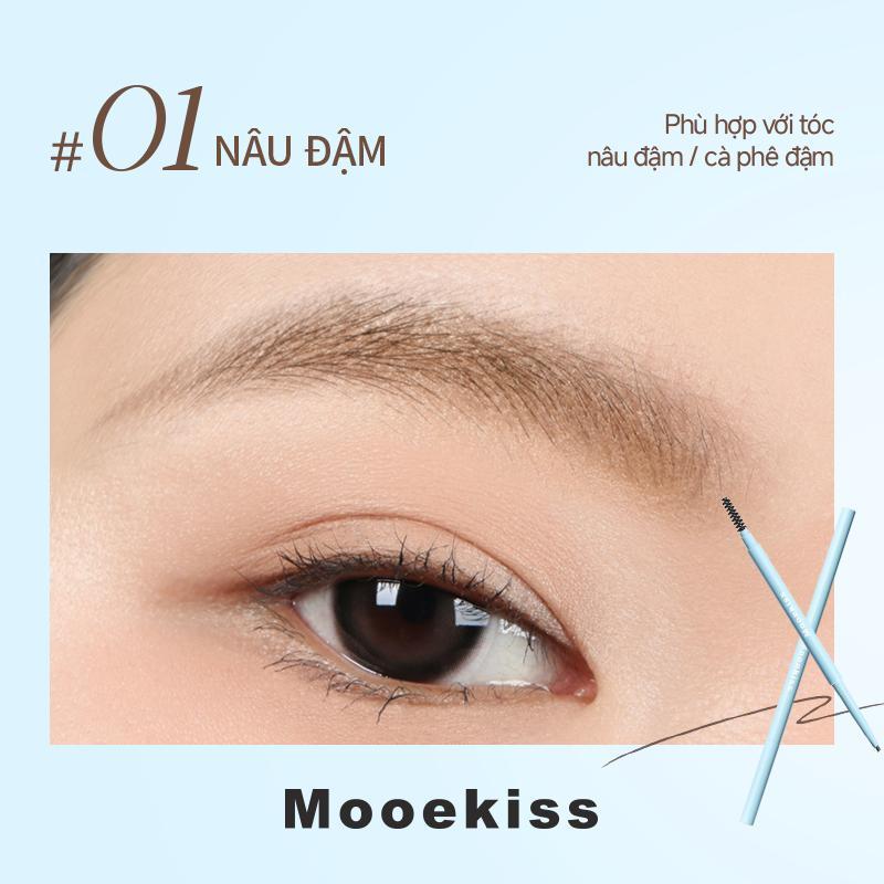 Mooekiss Chì kẻ mày mịn lì 0.1g 01 Nâu đậm
