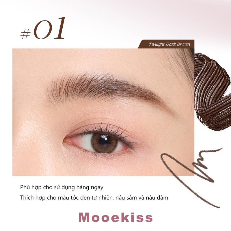 Mooekiss Chì mày 2 đầu & chuốt mày - 01 Nâu đậm