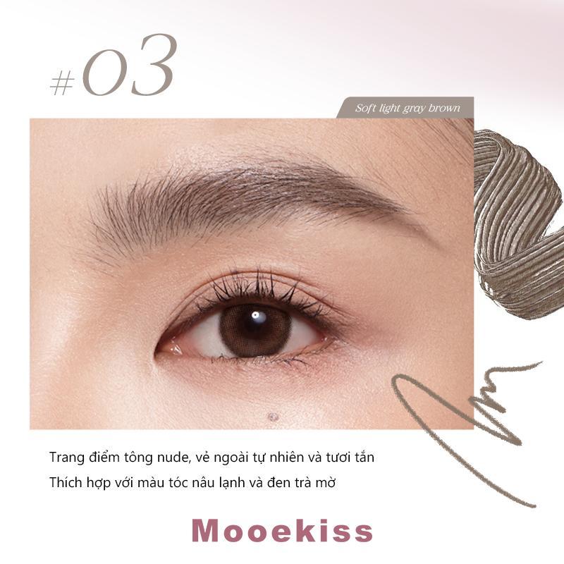 Mooekiss Chì mày 2 đầu & chuốt mày - 03 Nâu tro
