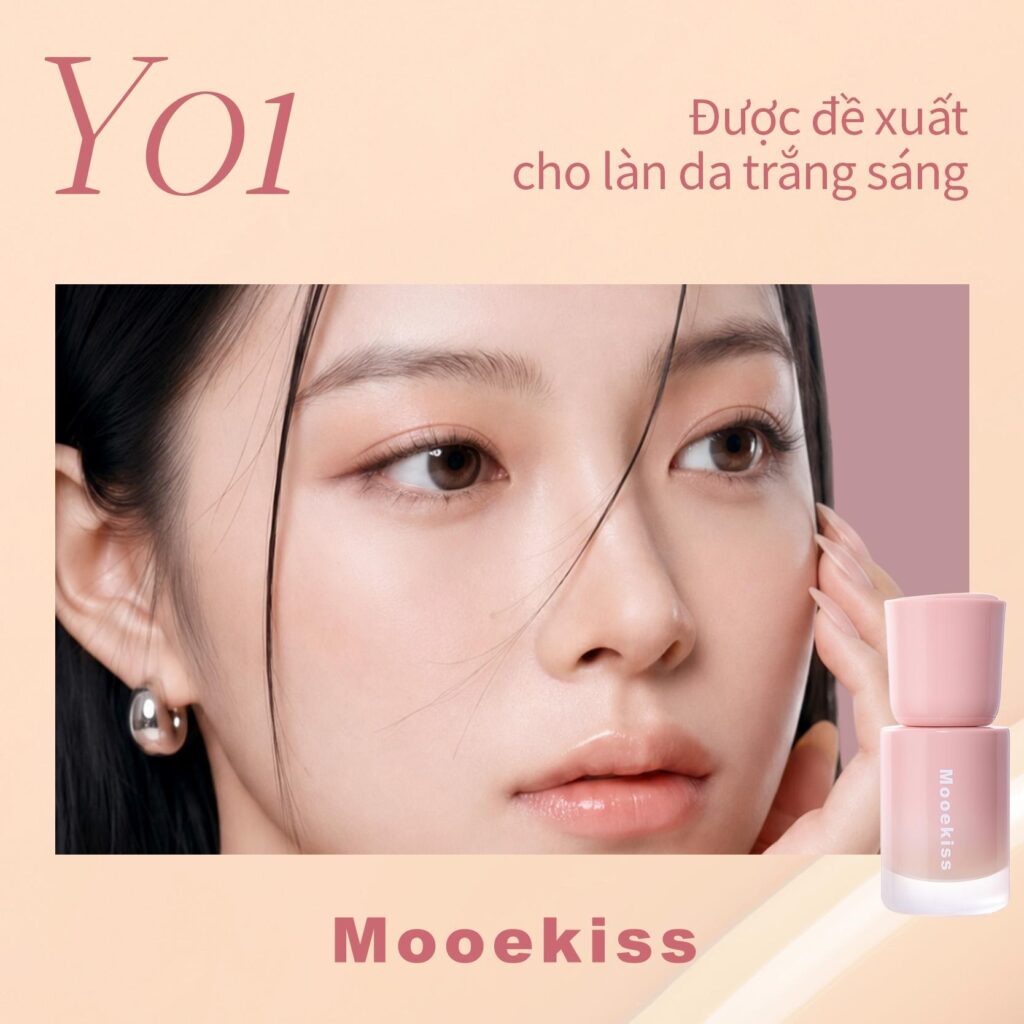 Mooekiss Kem nền bền màu không tì vết 30g Y01 (da dầu)
