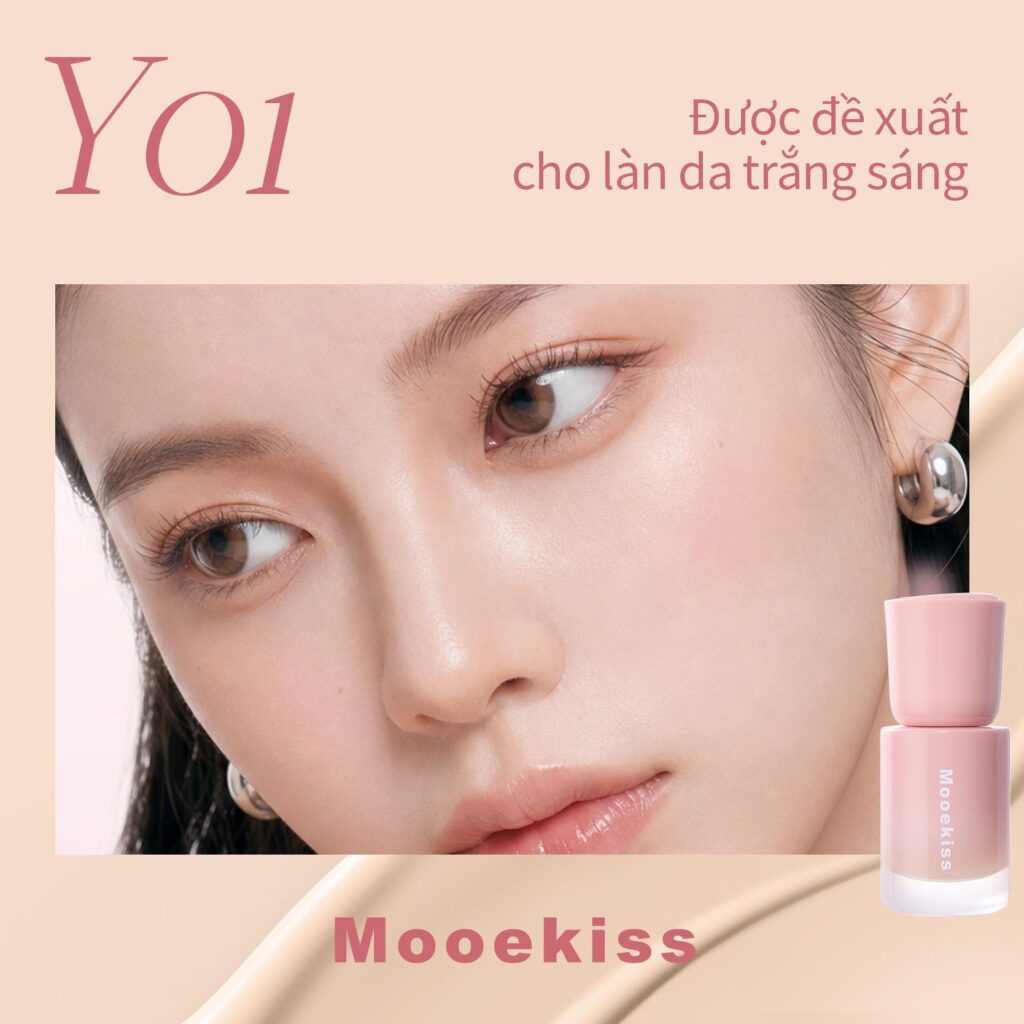 Mooekiss Kem nền căng bóng dạng tinh chất 30g Y01 (da khô)