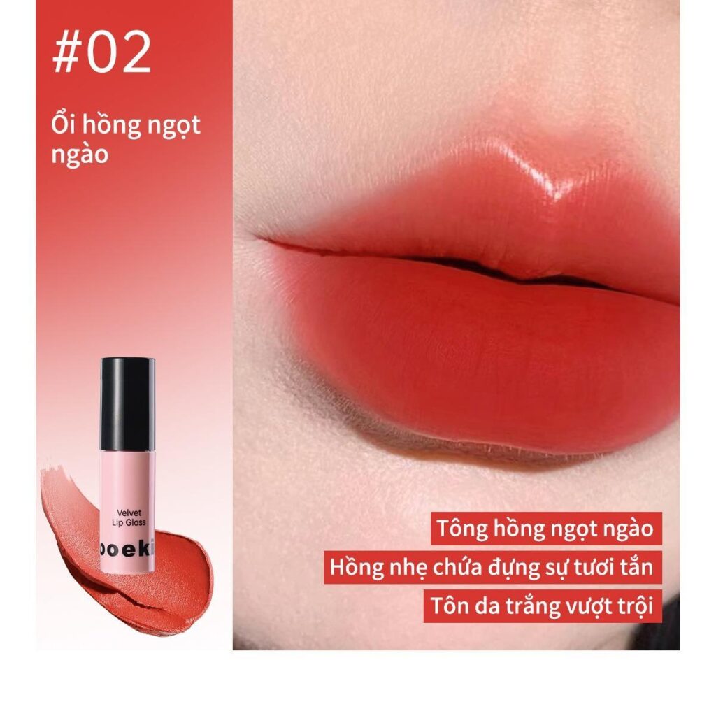 Mooekiss Son Bóng Velvet 1g - #02 Ổi