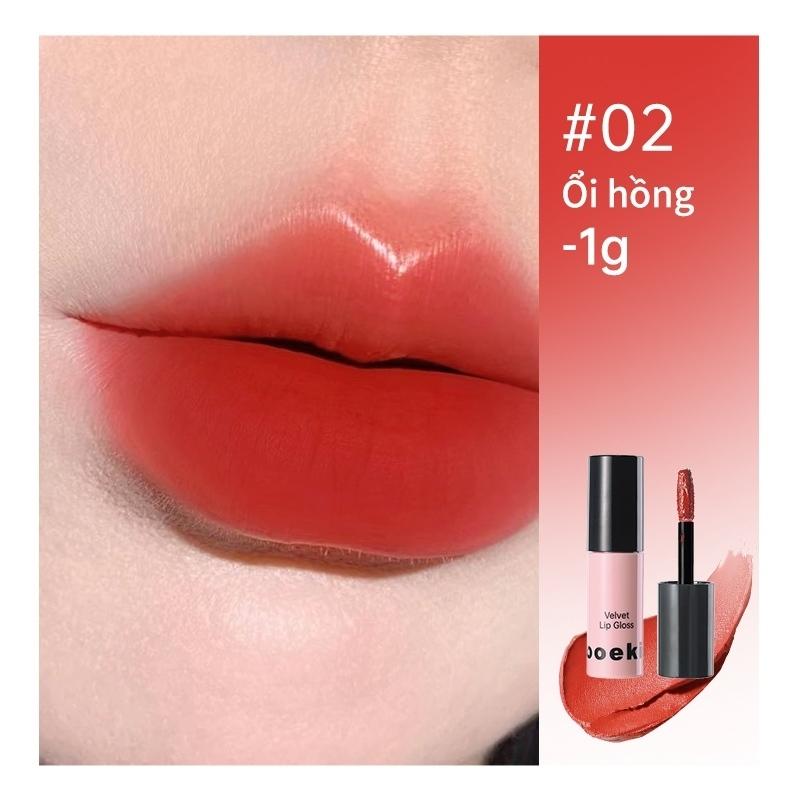 Mooekiss Son Bóng Velvet 1g - #02 Ổi