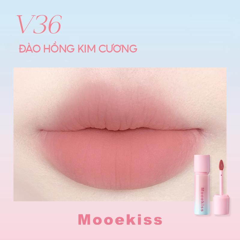 Mooekiss Son Bùn Lì Nhung Tinh Chất 3g Bản Hồng Xanh - V36 Nàng thơ hoa hồng
