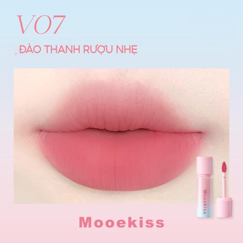 Mooekiss Son bùn tinh chất Velvet Mist (bản hồng xanh) 3g - V07 Đào trắng sake