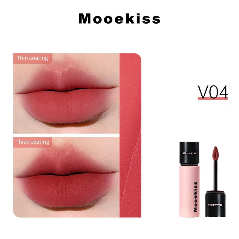 Mooekiss Son kem bùn lì mịn 2g V04 Đỏ rượu quả mọng