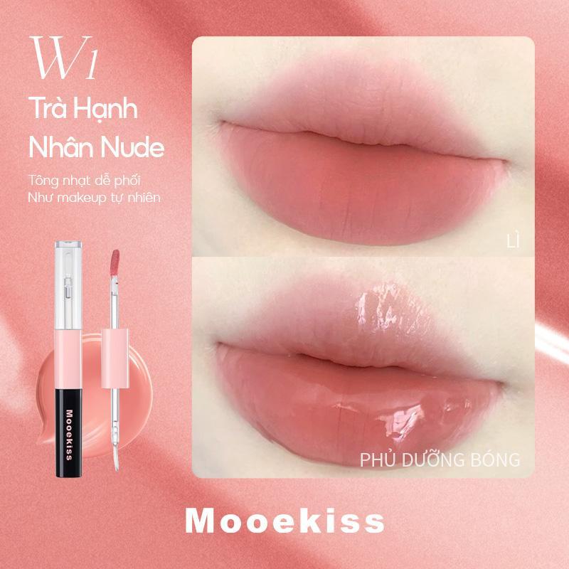 Mooekiss Son tint hai đầu bền màu 1.5g+1.5g W1 Trà mơ nude