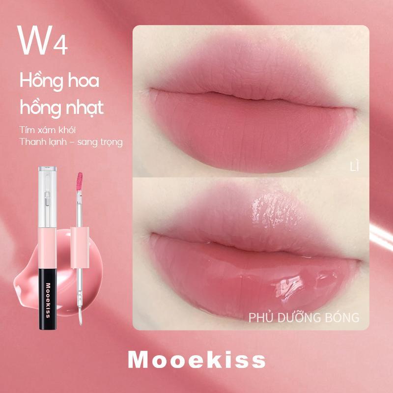 Mooekiss Son tint hai đầu bền màu 1.5g+1.5g W4 Hồng cánh hồng