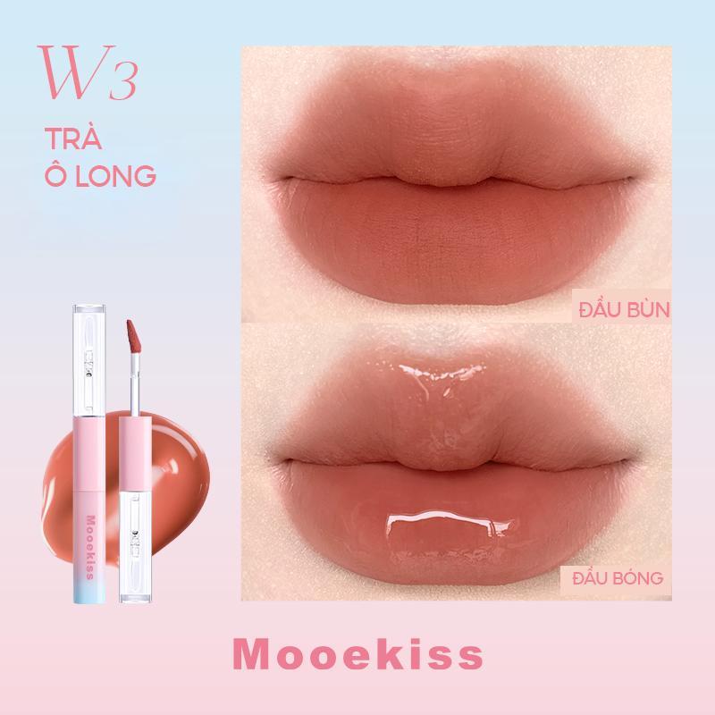 Mooekiss Son tint hai đầu giữ màu 1.5g+1.5g (Phiên bản Xanh-Hồng) - W3 Thạch ô long