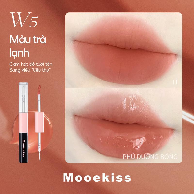 Mooekiss Son tint hai đầu giữ màu 1.5g+1.5g - W5 Thạch trà lạnh