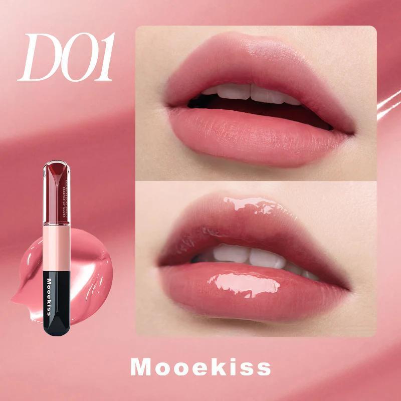Mooekiss Son tint serum hai đầu 3ml+3ml D01 Soda mâm xôi