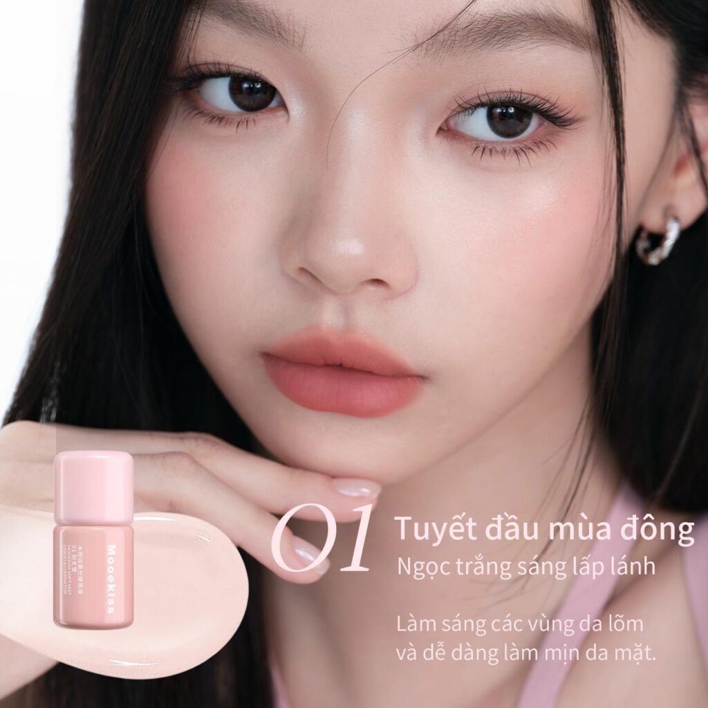 Mooekiss Tạo Sáng Dạng Lỏng Mềm 6.5g 01 Tuyết Đầu Đông