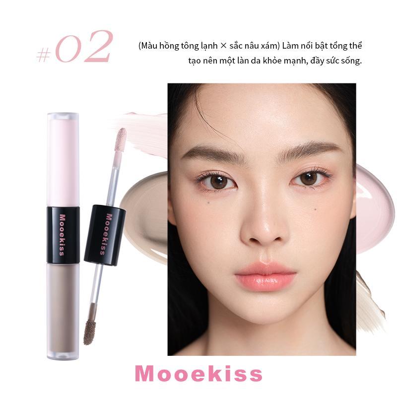 Mooekiss Tạo khối dạng lỏng hai đầu 2.5g+2.5g - 02 Hồng Mềm Ánh Nhẹ